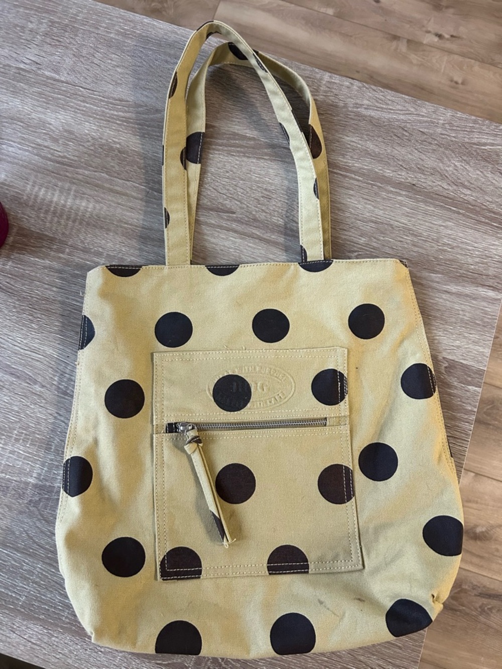 Urban Outfitters BDG Polka Dot Washed Denim Tote Bag
